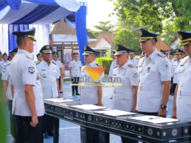 Proses pelantikan sejumlah pejabat manajerial dan non manajerial di lingkungan Kanwil Ditjenpas Jatim (foto: Blok-a.com/Syahrul Wijaya)