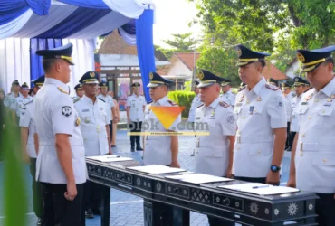 Proses pelantikan sejumlah pejabat manajerial dan non manajerial di lingkungan Kanwil Ditjenpas Jatim (foto: Blok-a.com/Syahrul Wijaya)