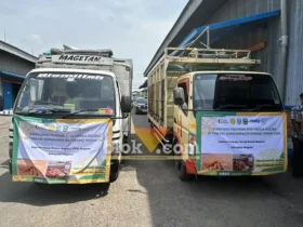 Penyaluran stabilisasi pasokan dan harga jagung untuk peternak wilayah Jawa Timur.(foto: blok-a.com/Syahrul Wijaya)